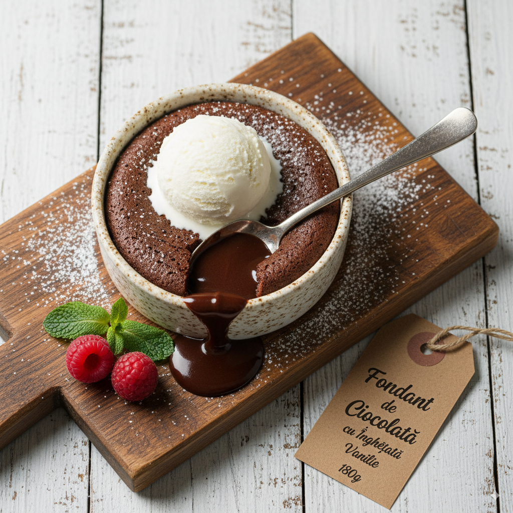 Fondant de ciocolată cu înghețată